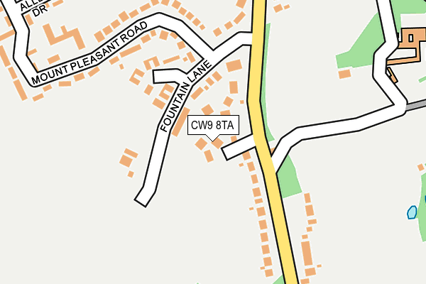 CW9 8TA map - OS OpenMap – Local (Ordnance Survey)