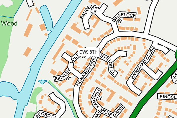 CW9 8TH map - OS OpenMap – Local (Ordnance Survey)