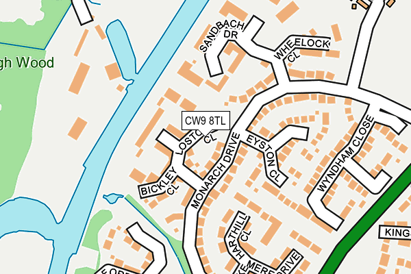 CW9 8TL map - OS OpenMap – Local (Ordnance Survey)