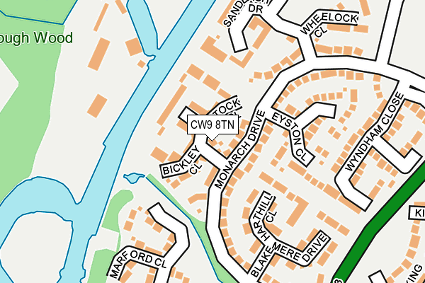 CW9 8TN map - OS OpenMap – Local (Ordnance Survey)