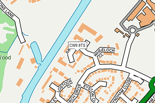 CW9 8TS map - OS OpenMap – Local (Ordnance Survey)