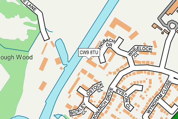 CW9 8TU map - OS OpenMap – Local (Ordnance Survey)