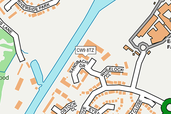 CW9 8TZ map - OS OpenMap – Local (Ordnance Survey)