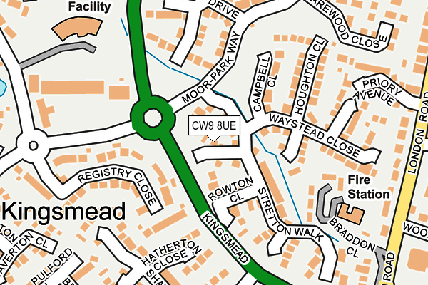 CW9 8UE map - OS OpenMap – Local (Ordnance Survey)