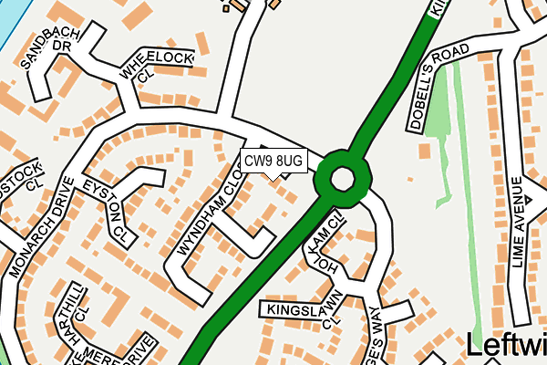 CW9 8UG map - OS OpenMap – Local (Ordnance Survey)