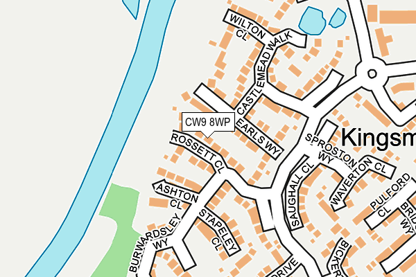 CW9 8WP map - OS OpenMap – Local (Ordnance Survey)