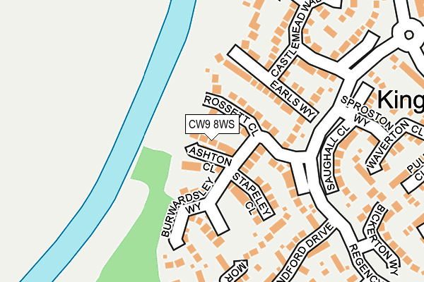 CW9 8WS map - OS OpenMap – Local (Ordnance Survey)