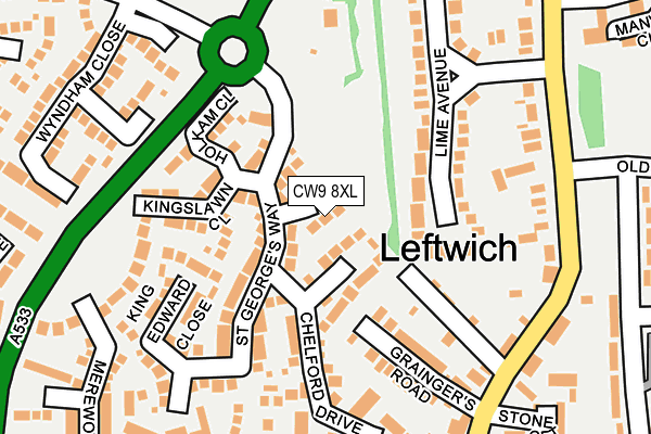 CW9 8XL map - OS OpenMap – Local (Ordnance Survey)