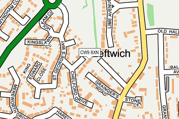 CW9 8XN map - OS OpenMap – Local (Ordnance Survey)