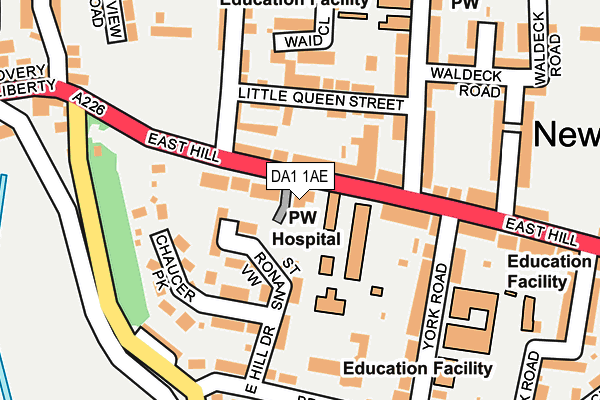 DA1 1AE map - OS OpenMap – Local (Ordnance Survey)