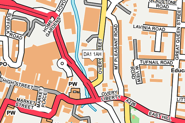 DA1 1AH map - OS OpenMap – Local (Ordnance Survey)