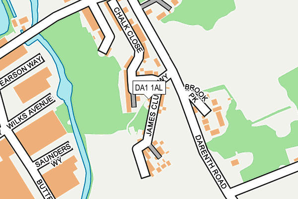 DA1 1AL map - OS OpenMap – Local (Ordnance Survey)