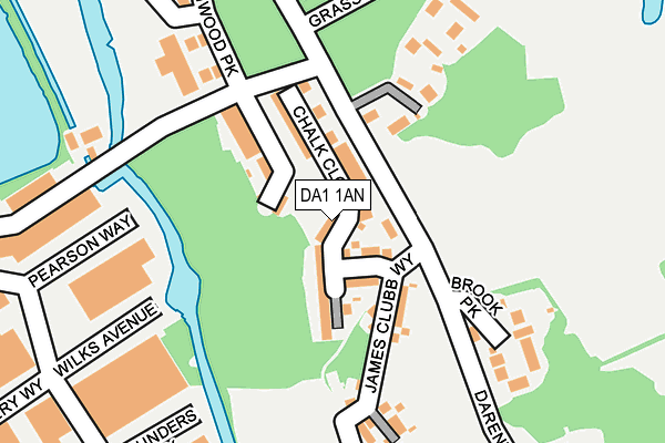 DA1 1AN map - OS OpenMap – Local (Ordnance Survey)
