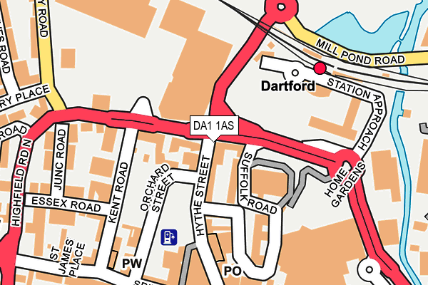 DA1 1AS map - OS OpenMap – Local (Ordnance Survey)