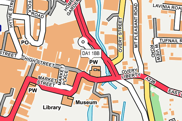 DA1 1BB map - OS OpenMap – Local (Ordnance Survey)