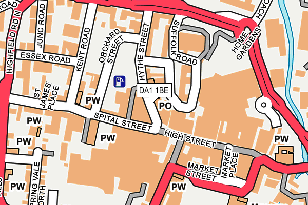 DA1 1BE map - OS OpenMap – Local (Ordnance Survey)