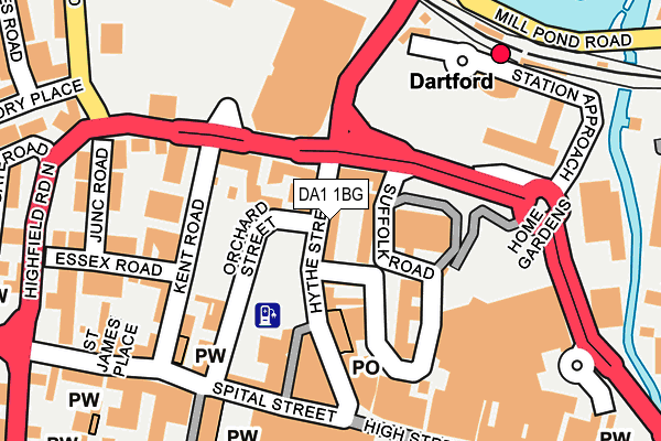 DA1 1BG map - OS OpenMap – Local (Ordnance Survey)