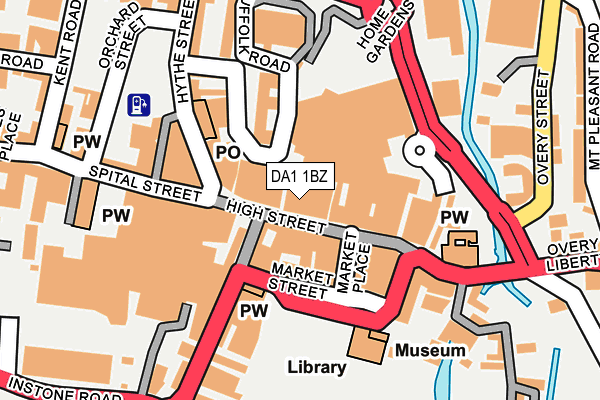 DA1 1BZ map - OS OpenMap – Local (Ordnance Survey)