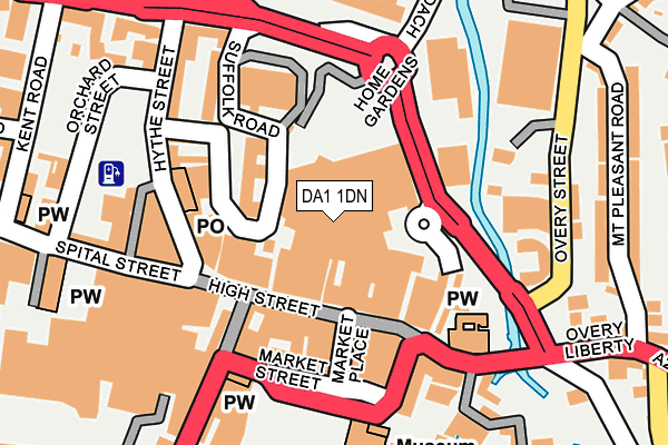 DA1 1DN map - OS OpenMap – Local (Ordnance Survey)