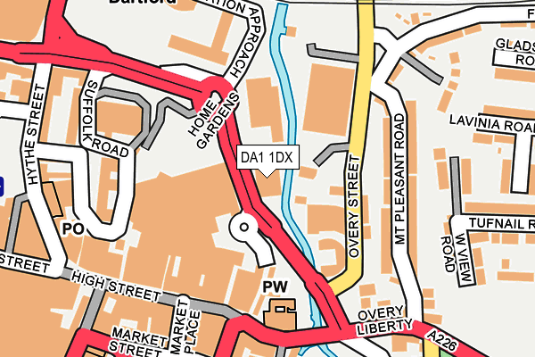 DA1 1DX map - OS OpenMap – Local (Ordnance Survey)