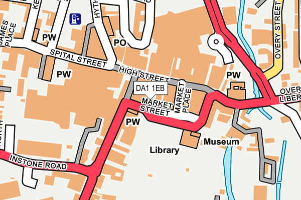 DA1 1EB map - OS OpenMap – Local (Ordnance Survey)