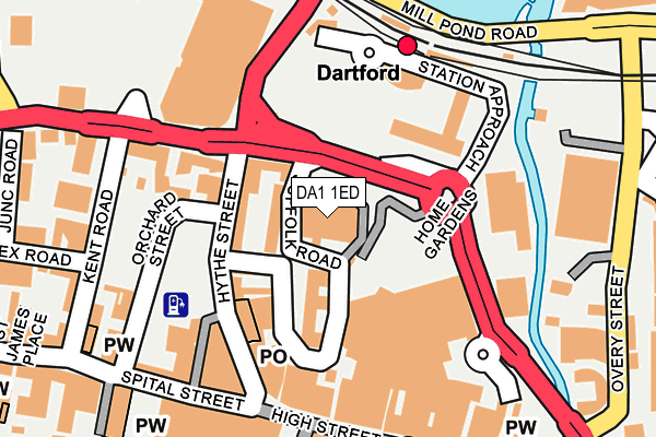 DA1 1ED map - OS OpenMap – Local (Ordnance Survey)