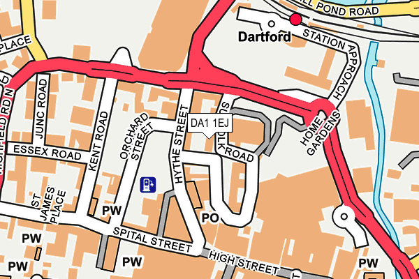 DA1 1EJ map - OS OpenMap – Local (Ordnance Survey)