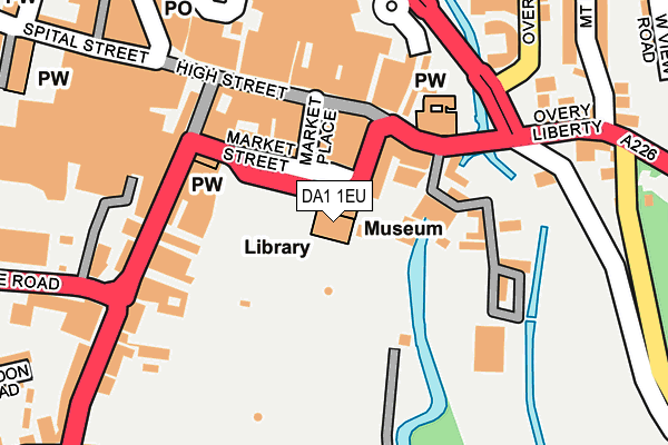 DA1 1EU map - OS OpenMap – Local (Ordnance Survey)