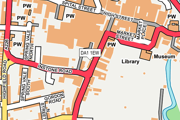 DA1 1EW map - OS OpenMap – Local (Ordnance Survey)