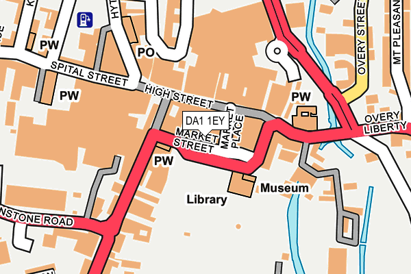 DA1 1EY map - OS OpenMap – Local (Ordnance Survey)