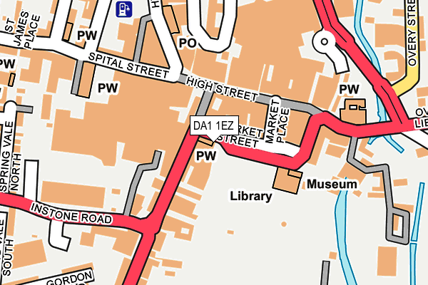 DA1 1EZ map - OS OpenMap – Local (Ordnance Survey)