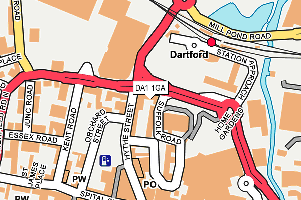 DA1 1GA map - OS OpenMap – Local (Ordnance Survey)