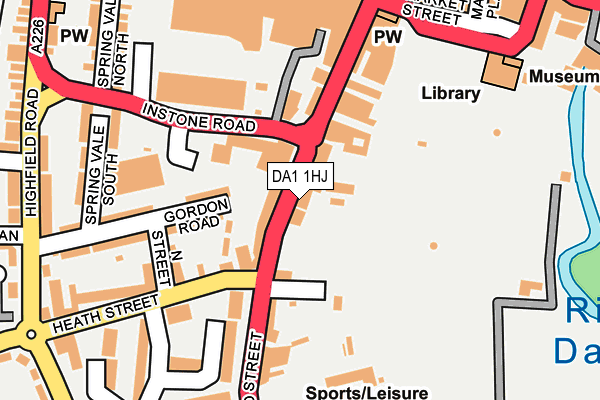 DA1 1HJ map - OS OpenMap – Local (Ordnance Survey)