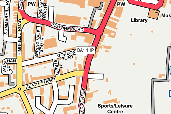 DA1 1HP map - OS OpenMap – Local (Ordnance Survey)