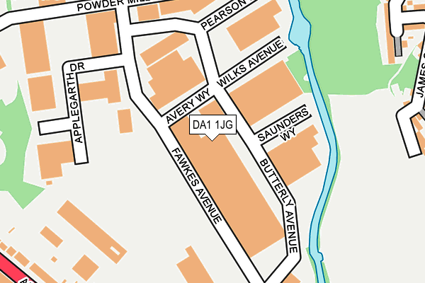 DA1 1JG map - OS OpenMap – Local (Ordnance Survey)