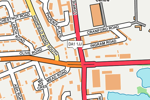 DA1 1JJ map - OS OpenMap – Local (Ordnance Survey)