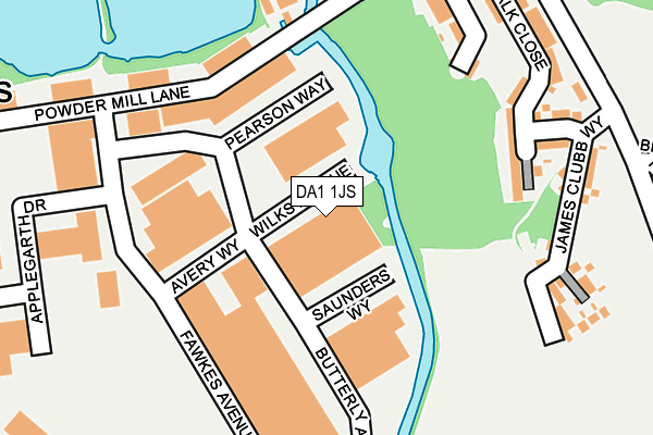 DA1 1JS map - OS OpenMap – Local (Ordnance Survey)