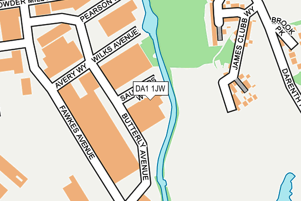 DA1 1JW map - OS OpenMap – Local (Ordnance Survey)