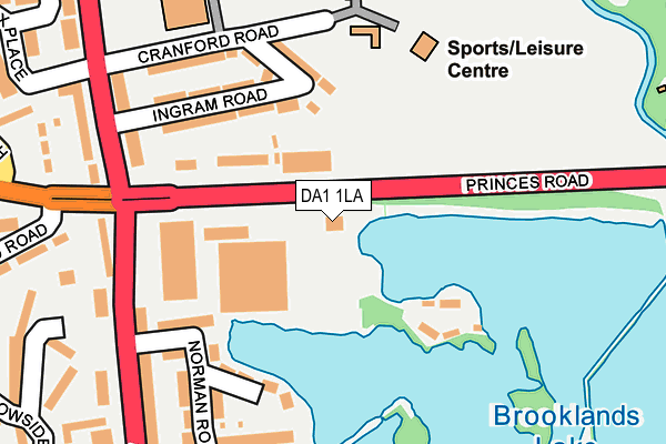 DA1 1LA map - OS OpenMap – Local (Ordnance Survey)