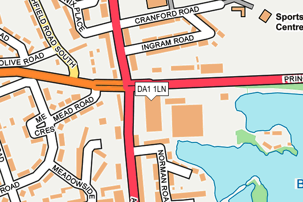 DA1 1LN map - OS OpenMap – Local (Ordnance Survey)