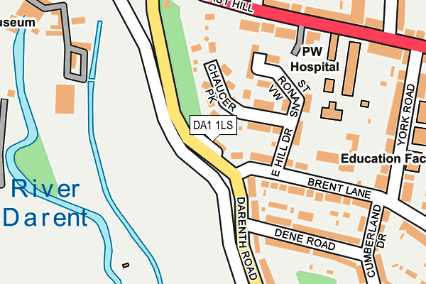 DA1 1LS map - OS OpenMap – Local (Ordnance Survey)