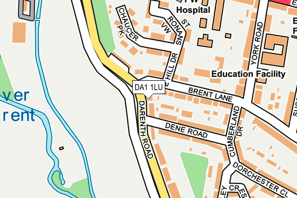 DA1 1LU map - OS OpenMap – Local (Ordnance Survey)