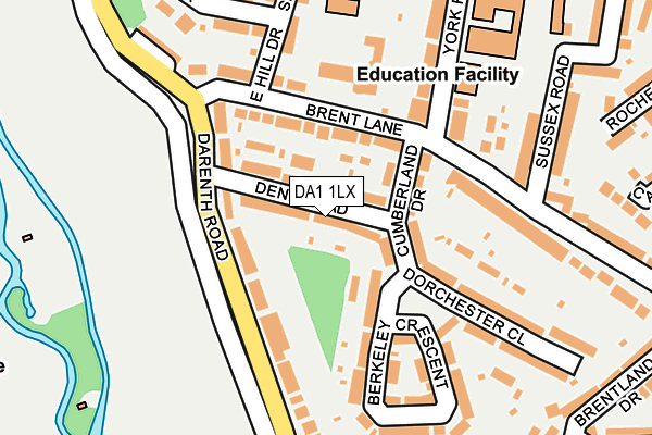 DA1 1LX map - OS OpenMap – Local (Ordnance Survey)