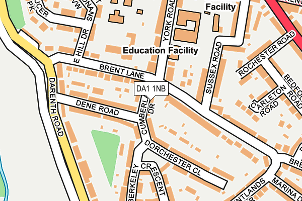 DA1 1NB map - OS OpenMap – Local (Ordnance Survey)