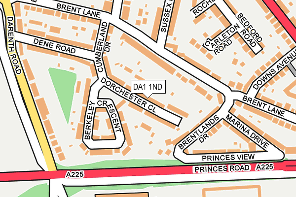 DA1 1ND map - OS OpenMap – Local (Ordnance Survey)