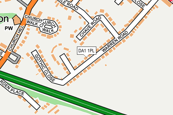 DA1 1PL map - OS OpenMap – Local (Ordnance Survey)