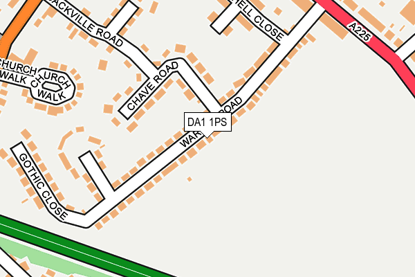DA1 1PS map - OS OpenMap – Local (Ordnance Survey)