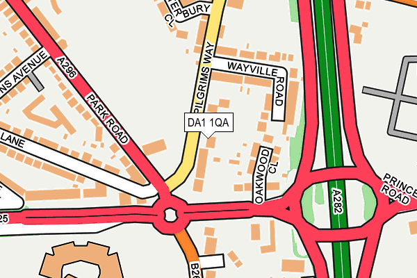 DA1 1QA map - OS OpenMap – Local (Ordnance Survey)
