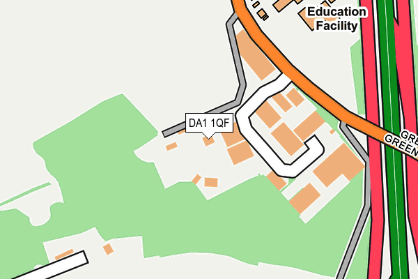 DA1 1QF map - OS OpenMap – Local (Ordnance Survey)