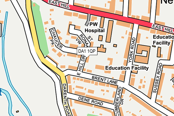 DA1 1QP map - OS OpenMap – Local (Ordnance Survey)